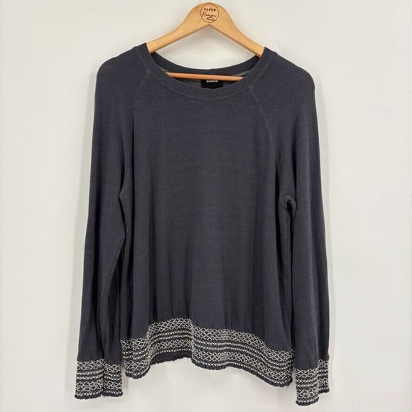 Anthropologie Monrow Smocked Raglan Sweatshirt, Medium, Loungewear Comfort USA - Picture 3 of 11